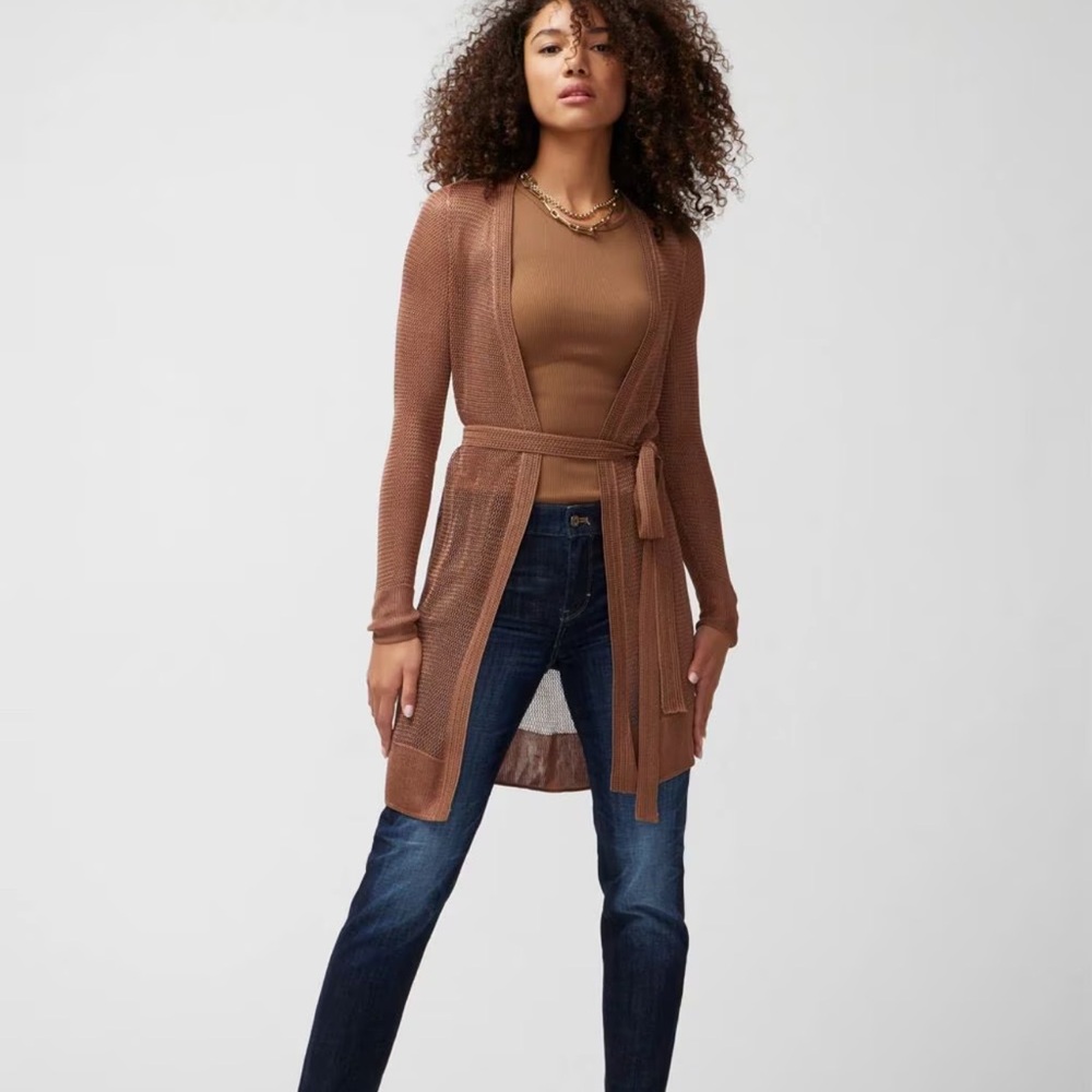 WHBM crochet belted coverup